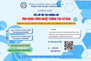 TUYỂN SINH LỚP ÔN – THI VÀ CẤP CHỨNG CHỈ ỨNG DỤNG CÔNG NGHỆ THÔNG TIN CƠ BẢN _THÁNG 6/2025